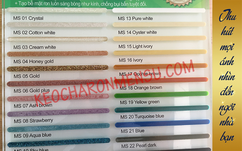 Bộ 132 màu keo chà ron